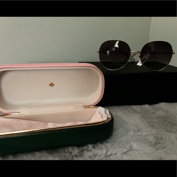 NWT. Authentic Kate Spade Astelle Semi-Rimless Sunglasses - Picture 3 of 5